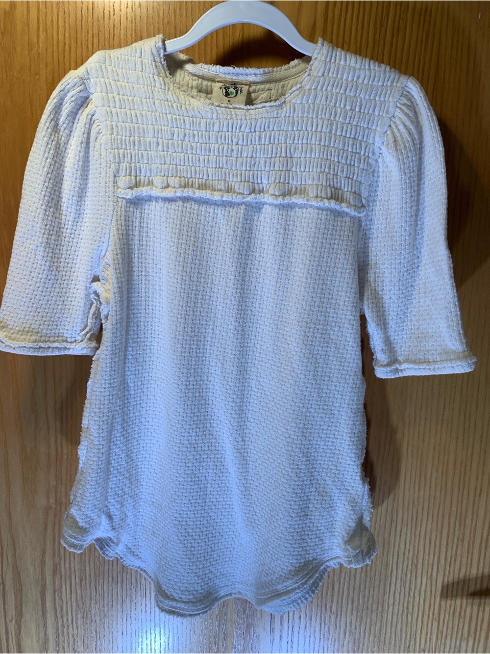 We The Free Ivory Waffle Knit Tunic Top- Juniors Size M